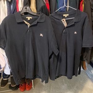 Two Burberry polo shirts
